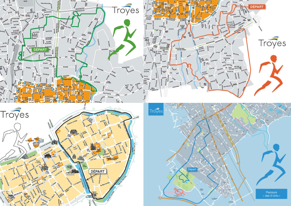 Parcours joggeurs Troyes