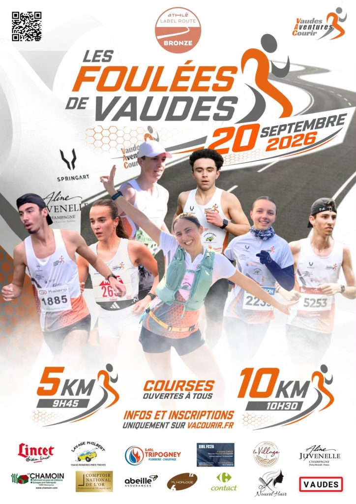 Affiche des Foulées de Vaudes 2026